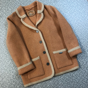 기스바인 감귤 울 카라 가디건 울 자켓 코트 퓨어뉴울