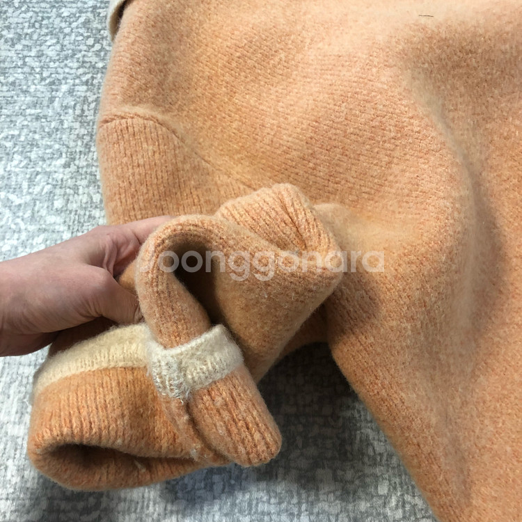 기스바인 감귤 울 카라 가디건 울 자켓 코트 퓨어뉴울--5