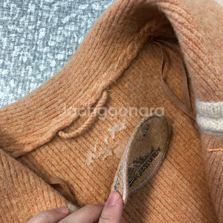 기스바인 감귤 울 카라 가디건 울 자켓 코트 퓨어뉴울--7