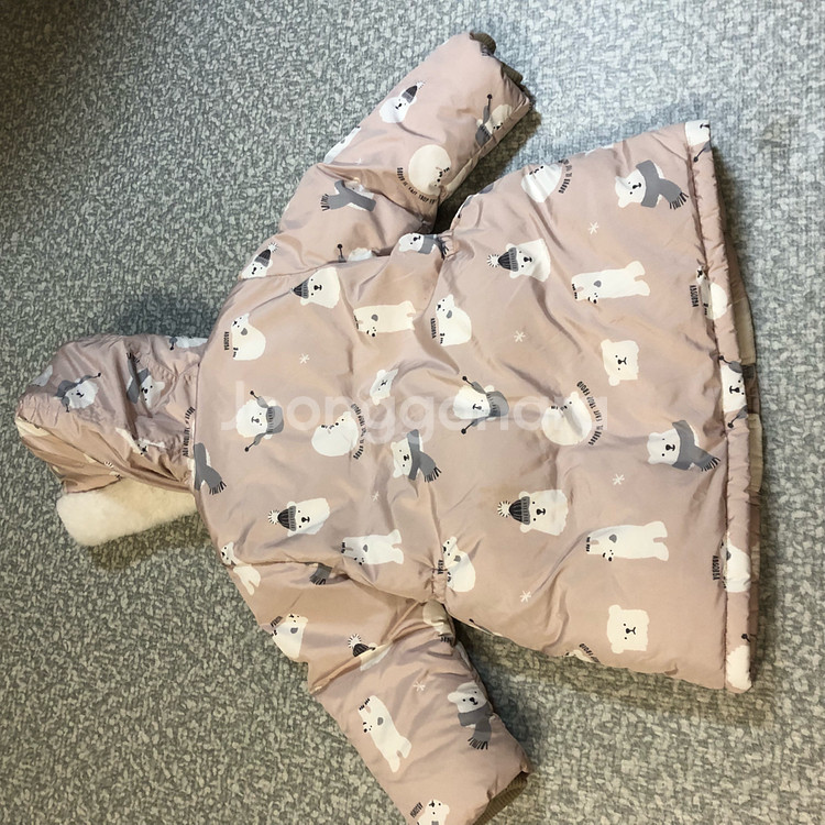압소바 북극곰 핑크 패딩 24m 100 여아 아기--9