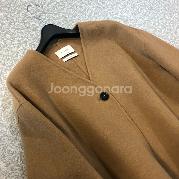 핸드메이드 노카라 브이넥 숏 코트 국산 고퀄 LURE 하객룩 출근룩--5
