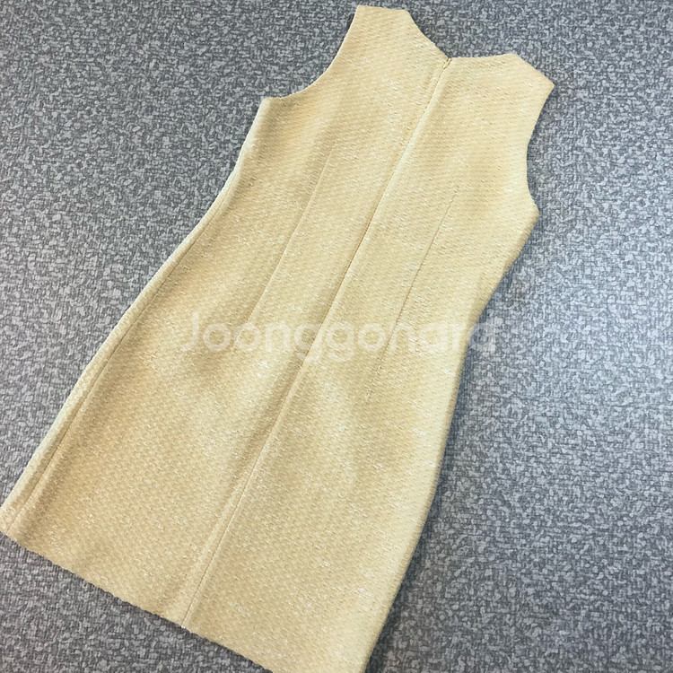 시에 SIE 21년 썸머 트위드 민소매 슬리브리스 레몬 원피스 나시--3