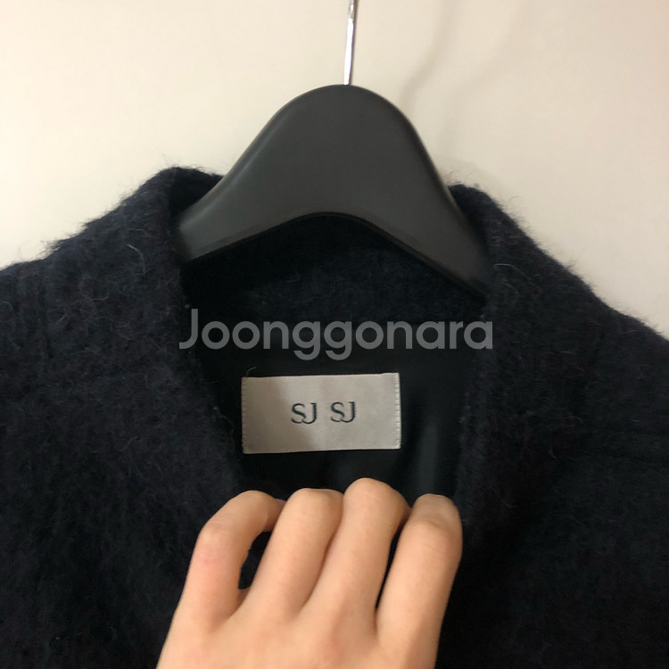 SJSJ 한섬 폭스퍼 알파카 울 모헤어 숏 코트 올드머니룩 모피--4