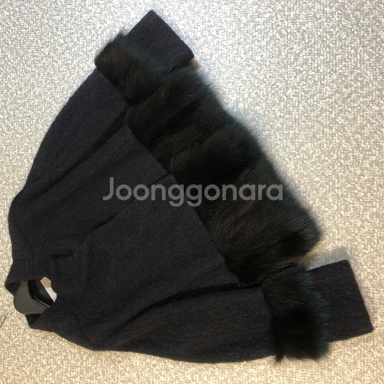 SJSJ 한섬 폭스퍼 알파카 울 모헤어 숏 코트 올드머니룩 모피--6