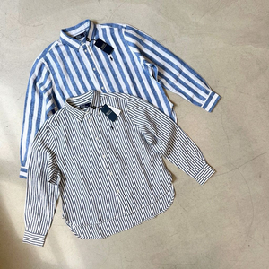 폴로 여성용 스트라이프 린넨셔츠