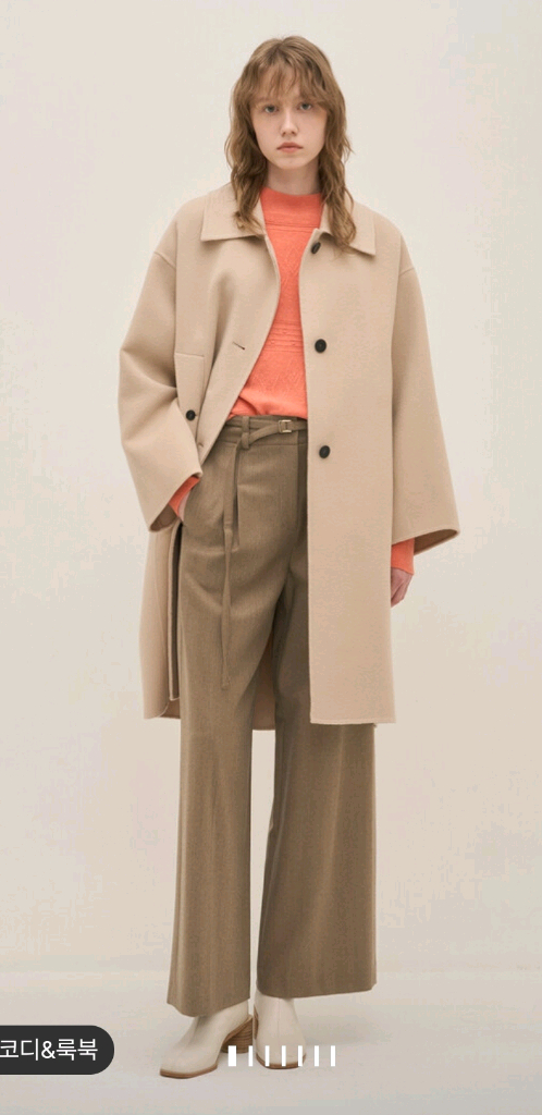 한섬 시스템 캐시미어 블렌드 발마칸 코트--1