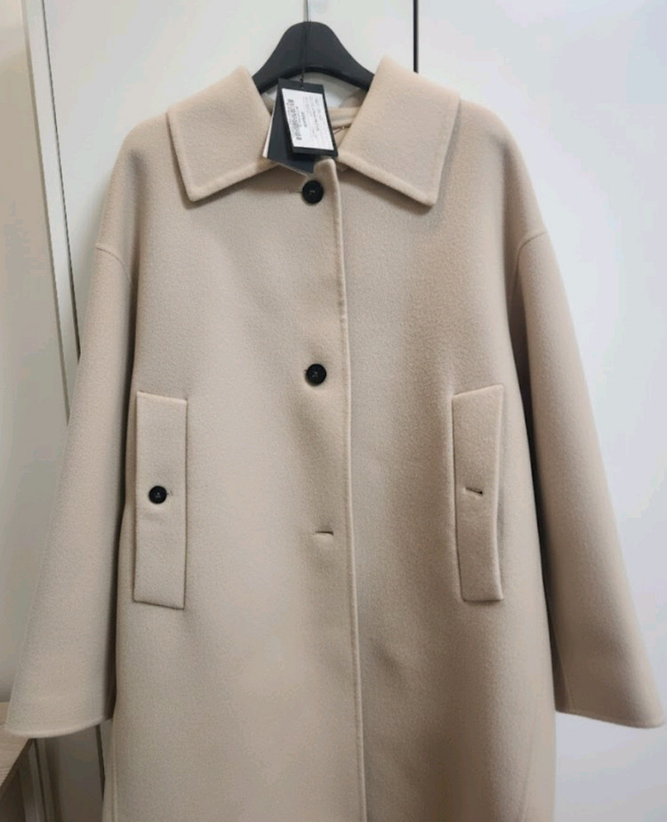 한섬 시스템 캐시미어 블렌드 발마칸 코트--4