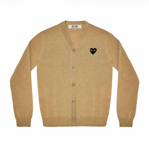 꼼데가르송 플레이 베이지 가디건