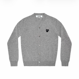 꼼데가르송 플레이 그레이 가디건