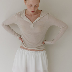 라렌 Skin hoodie top_Beige