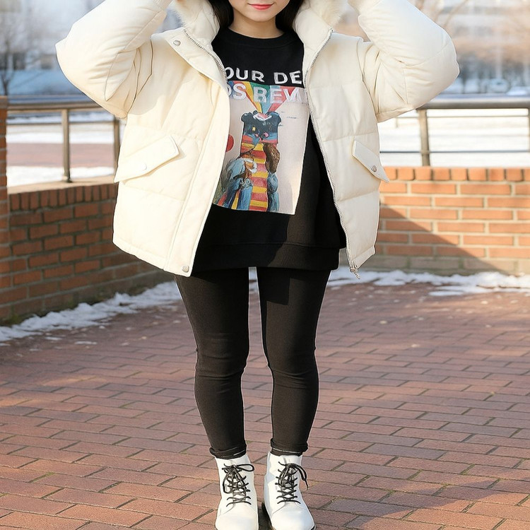 프린팅 루즈핏 맨투맨, 오버핏 감성티 데일리룩ㅡ무배--3