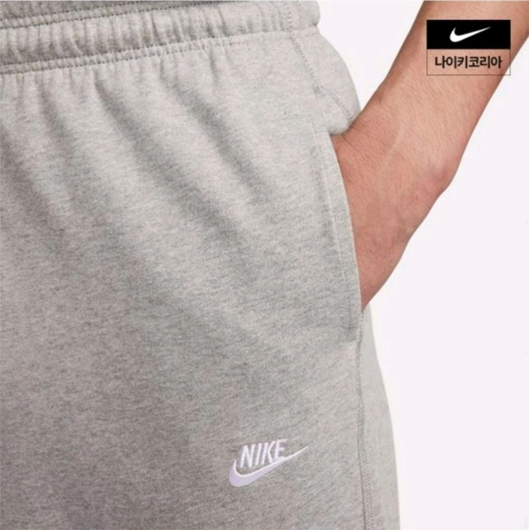 나이키 스포츠웨어 클럽 남성 니트 오픈 헴 팬츠 FQ4333-063, FQ4333-010 블랙 그레이 Nike 이미지