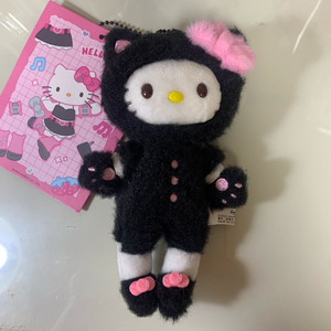(오늘만특가)산리오 중국 블랙캣 헬로키티 롱다리 인형 키링