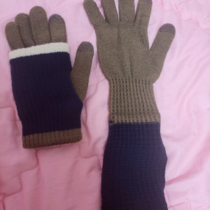 급처새상품!워머 겸 니트 이중장갑 남녀공용 스마트폰터치가능 톰브라운 느낌