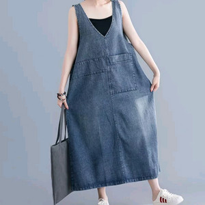 원피스 데님 민소매 청치마 원피스 롱원피스 #새상품#