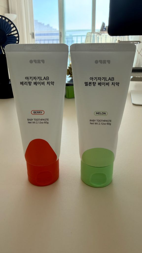 아기자기LAB 아기자기랩 베이비 칫솔 4개 + 저불소 치약 2개 세트--3