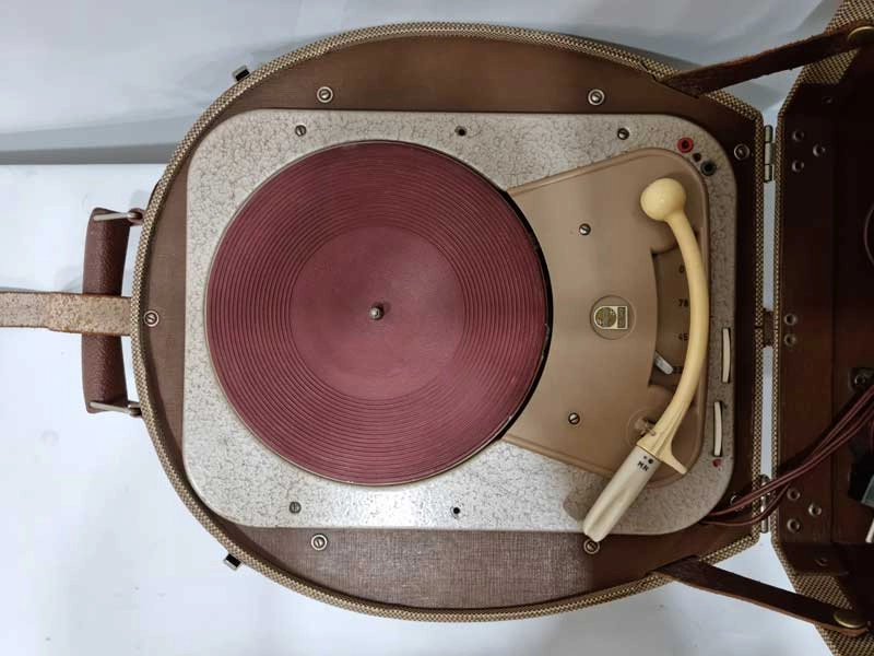 빈티지 가죽케이스 PHILIPS AG2113 진공관 포터블 전축 이미지