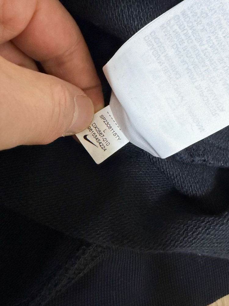 나이키 스우시 하프 집 플리스 후드 블랙 셋업 상의L 하의S--4