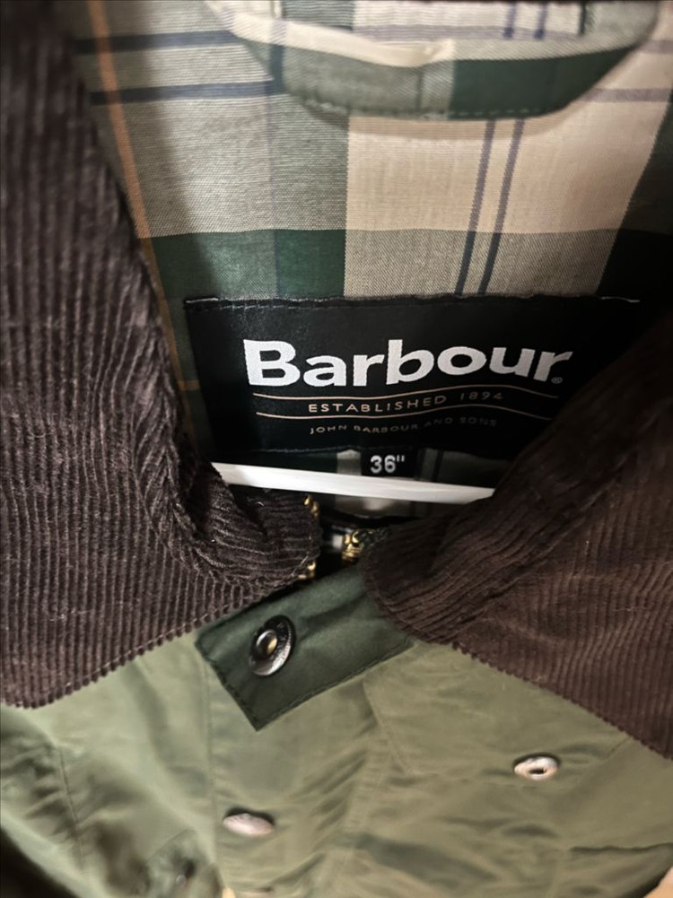바버 남녀공용 그린 os bedale 코튼 캐쥬얼 자켓 36(95사이즈)--6
