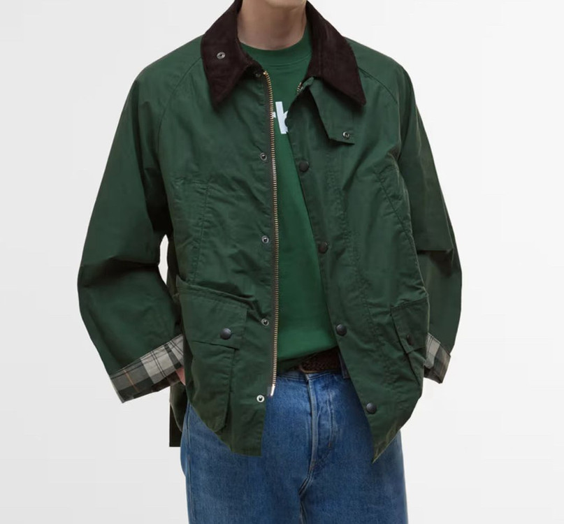바버 남녀공용 그린 os bedale 코튼 캐쥬얼 자켓 36(95사이즈)--7