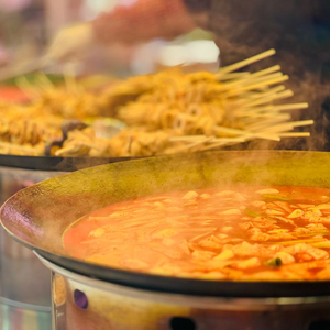 야시장 분식셋트 스낵셋트 무쇠솥 3개(화구셋트) +전기순대조리기+떡볶이판(화구포함)-110만원 이미지