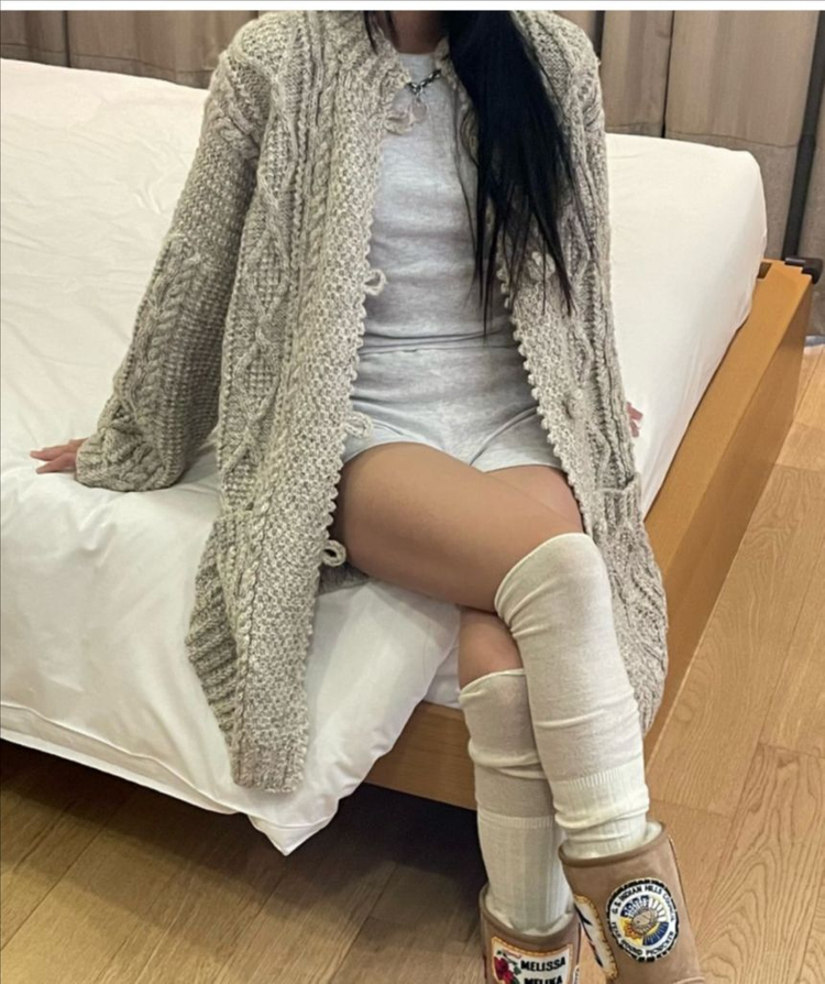 TLC vintage aran sweater--3