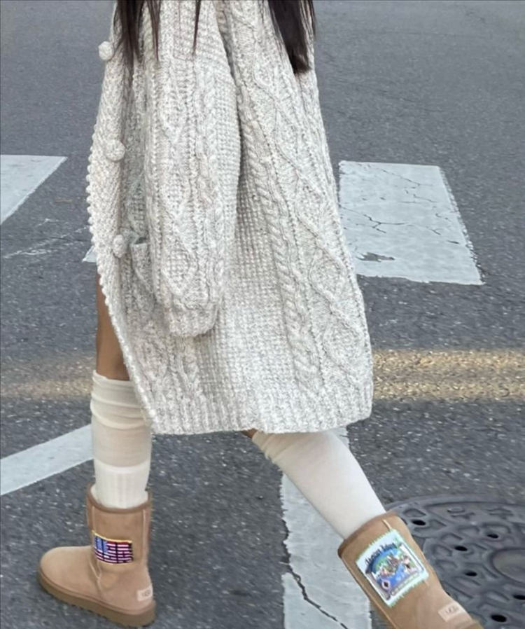 TLC vintage aran sweater--5