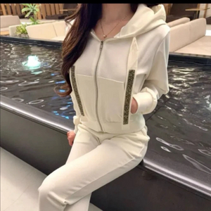 쿠 스팽글 비즈 집업 트레이닝세트