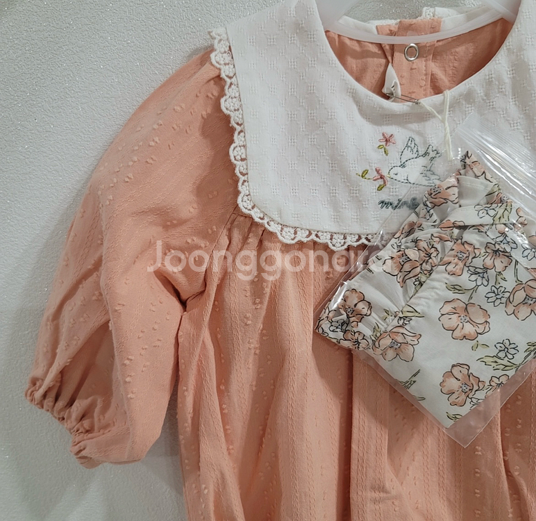 밍크뮤 바디수트 12m(80사이즈) 모자세트--3