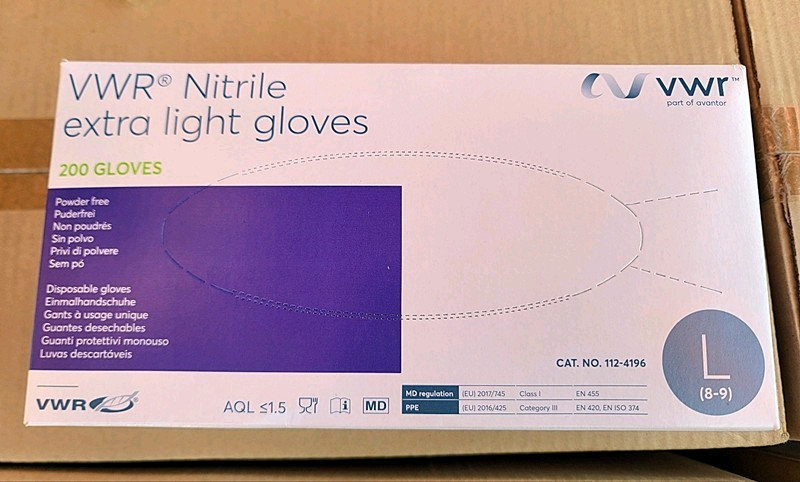 니트릴 장갑(작업용 고무장갑) 사이즈 라지 , 200매 1박스 택포 15000원에 팝니다--1