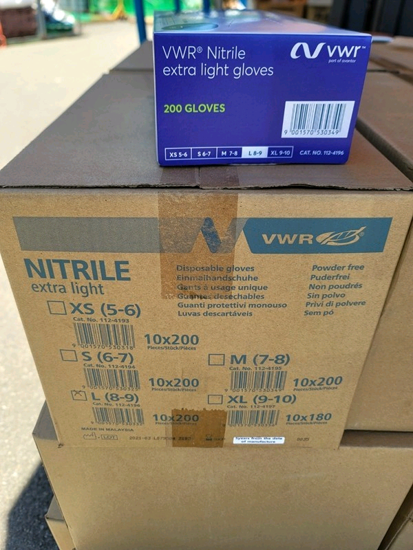 니트릴 장갑(작업용 고무장갑) 사이즈 라지 , 200매 1박스 택포 15000원에 팝니다--3