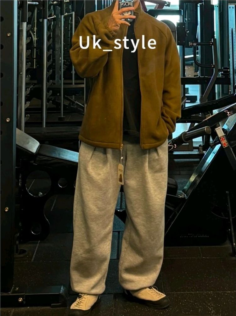 브라운 캠핑 후리스--1