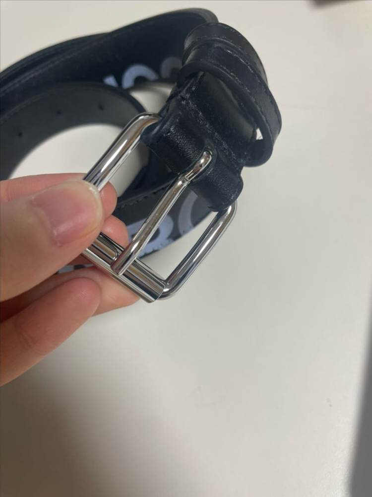 꼼데가르송 로고 벨트--1