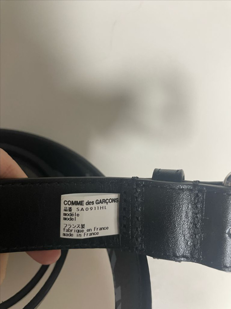 꼼데가르송 로고 벨트--2