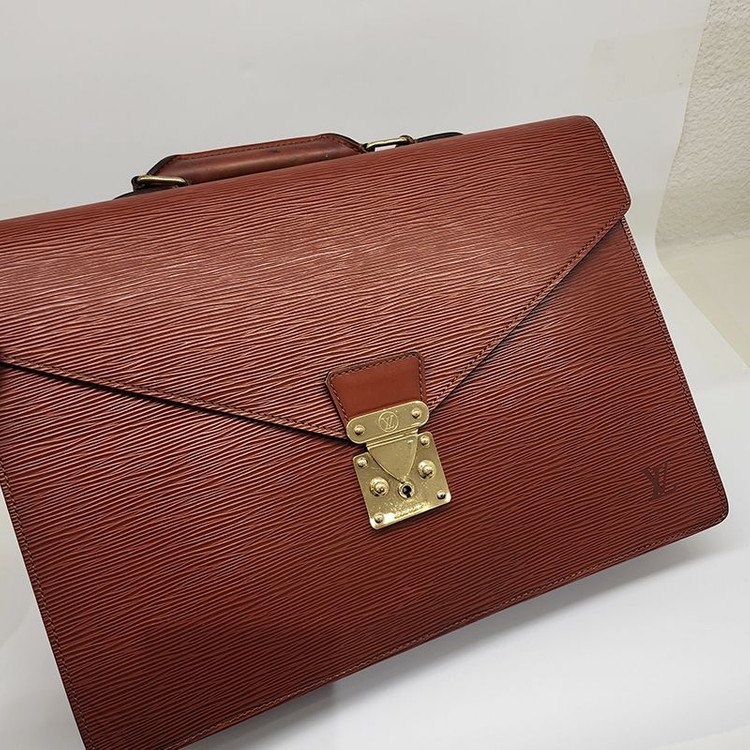 루이비통 에삐 세르비엣 콘세이에 서류가방 카멜--4
