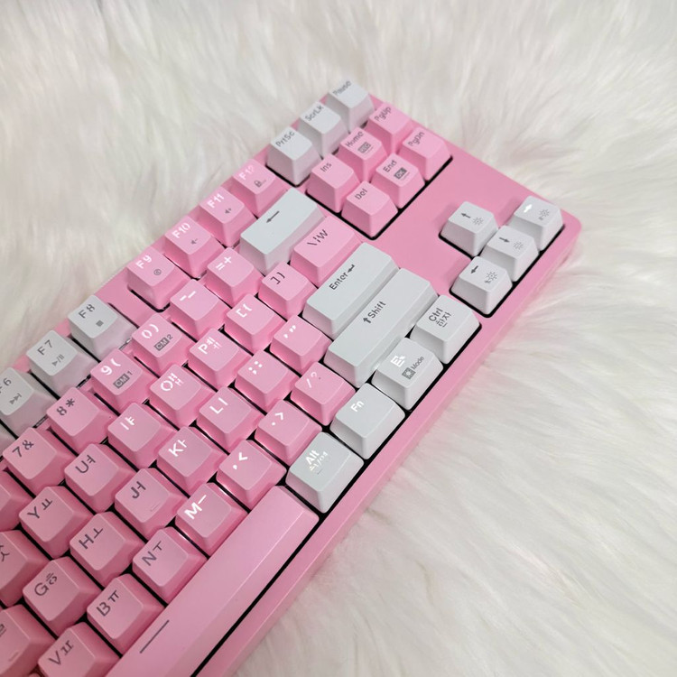 [당일출발]앱코 K611베이비핑크 기계식 클릭축 게이밍키보드 이미지