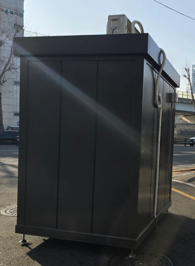 주차부스 이동식부스 경비초소 휴게실부스 발렛부스(벽걸이에어컨탑재냉난방가능) 이미지