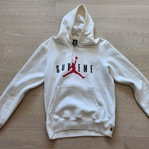 슈프림 X 조던 콜라보 후드티 화이트
