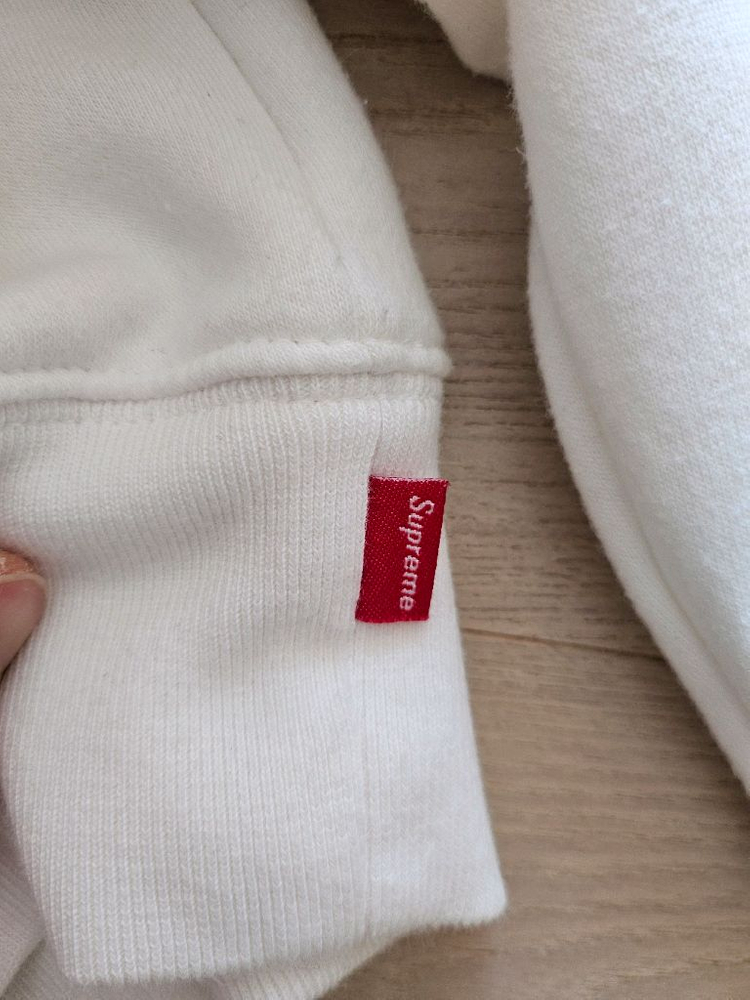 슈프림 X 조던 콜라보 후드티 화이트--2