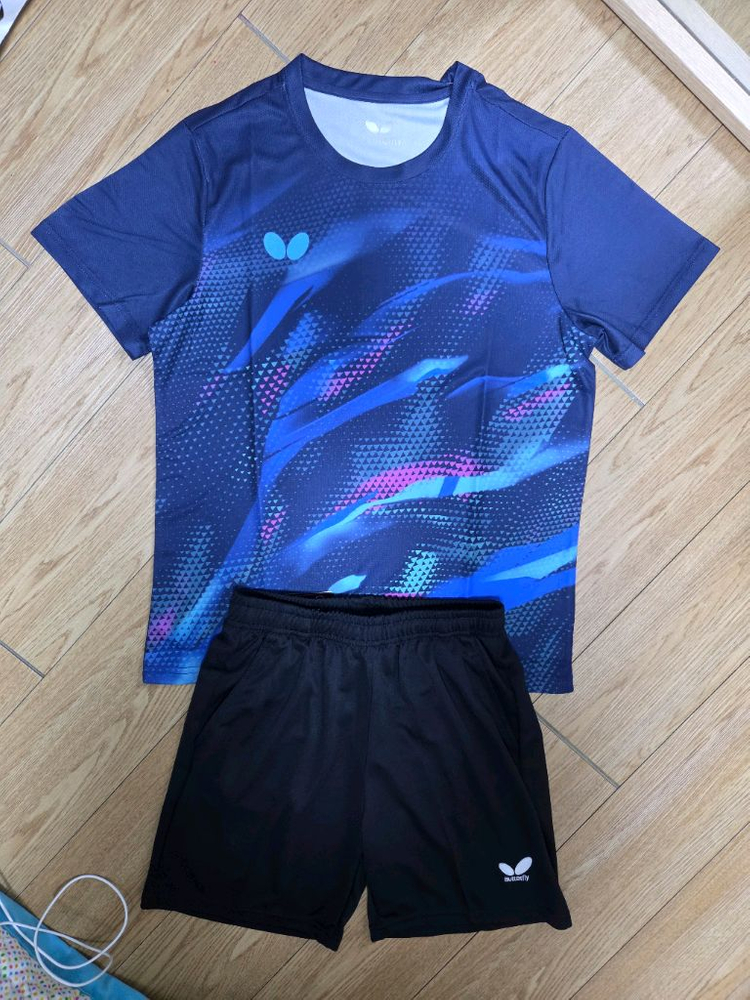 버터플라이 운동복 탁구복 탁구유니폼 상하의 한벌세트 새상품 판매--3