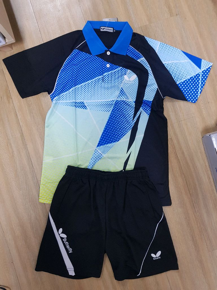 버터플라이 운동복 탁구복 탁구유니폼 상하의 한벌세트 새상품 판매--8