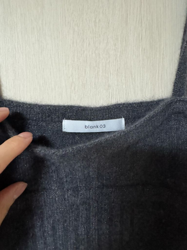 블랭크03 폭스 혼방 스파클 뷔스티에 차콜 이미지