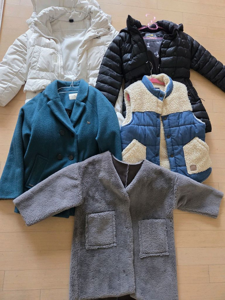 여아 패딩점퍼 5벌 세트120~130 이미지