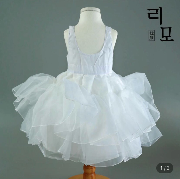 리모 핑크 꽃잎 드레스 한복 이미지