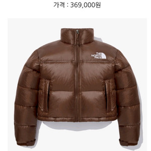 노스페이스 눕시 숏패딩 새상품 90(m)브라운