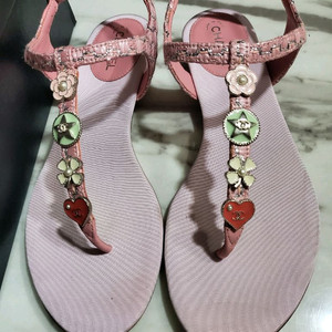 샤넬 트위드 샌들