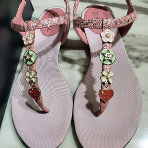 샤넬 트위드 샌들