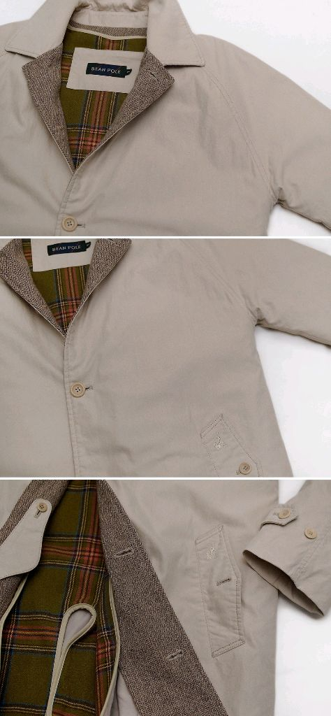 빈폴 클래식 울체크 라이너 패디드 발마칸 코트 (100+)--7