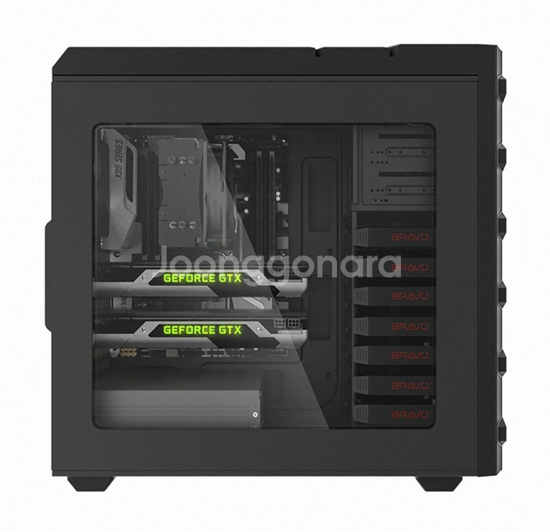 BRAVOTEC 스텔스 TX 블랙 파노라 윈도우 케이스--1