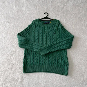 폴로 랄프로렌 케이블 니트 그린 XL